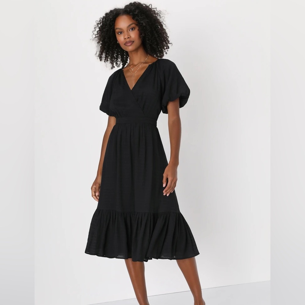 Fraiche by J Balloon Perry Tiered Summer Midi Dress
